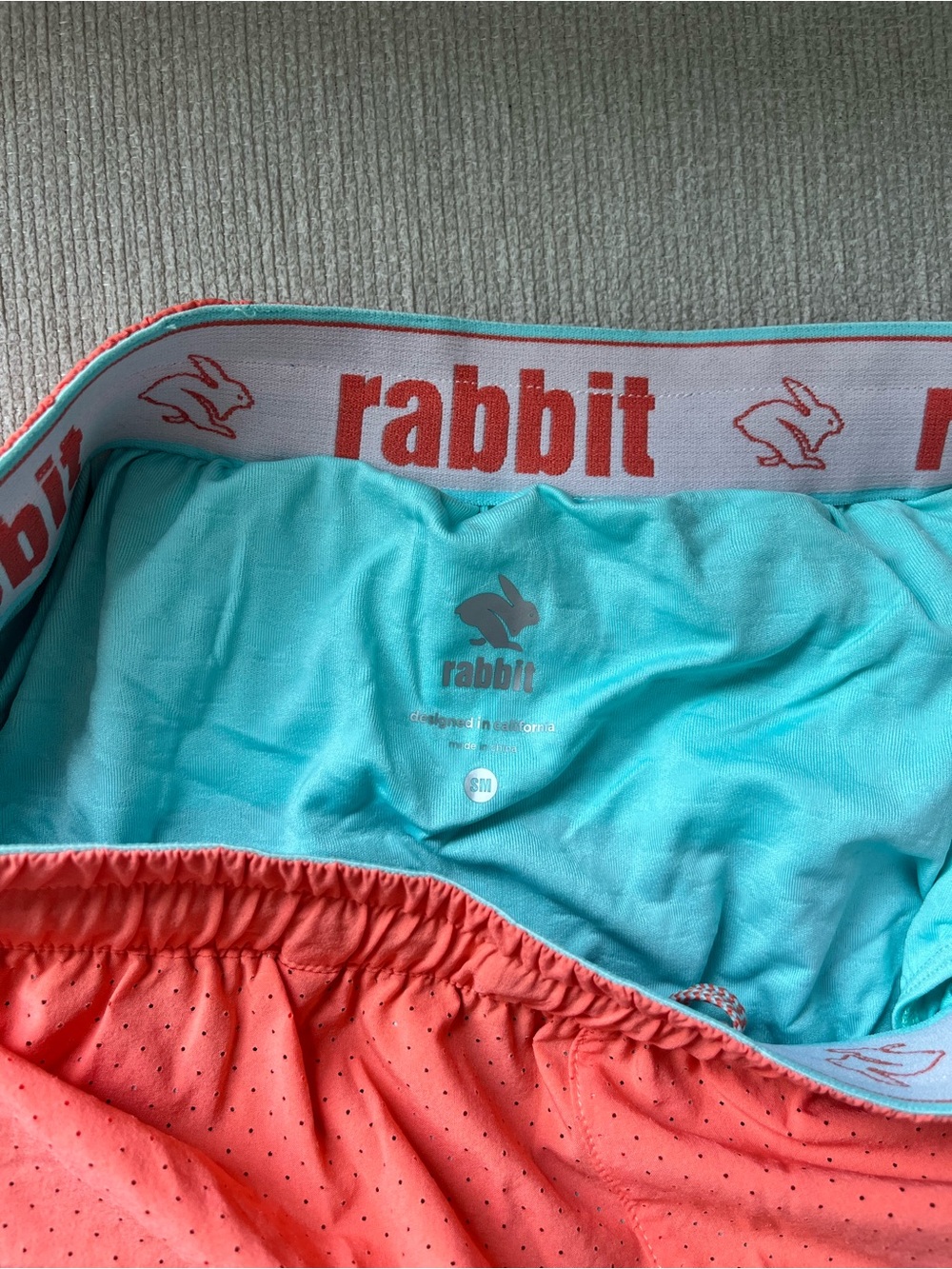 Run in Rabbit Coral Running Short - Size Small - Picture 3 of 3